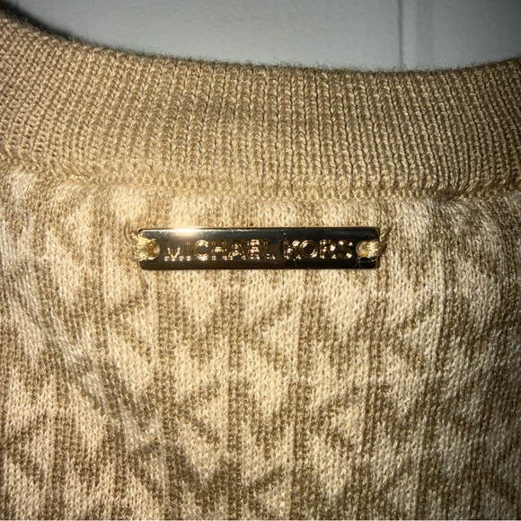 Michael Kors Brown MK Patterned Knit Vest - Picture 3 of 6